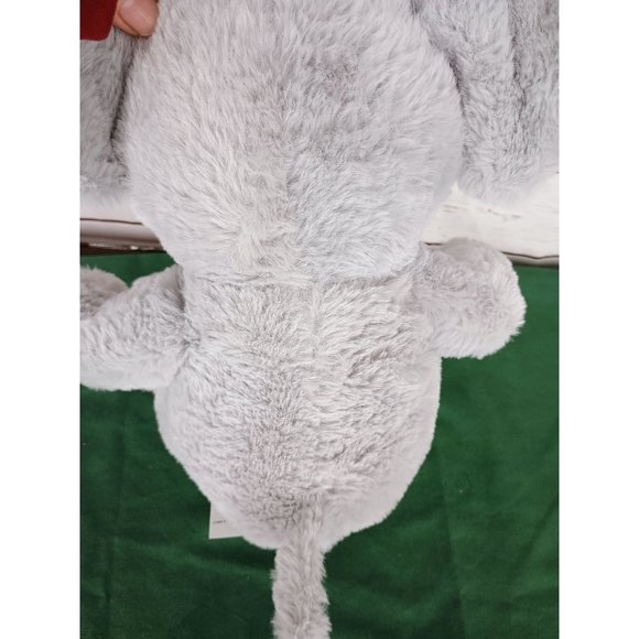 Walgreens Gray Elephant Plush Stuffed Animal Pink Bow Heart On Foot 11" - Picture 3 of 6